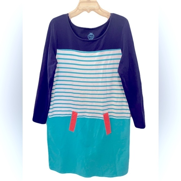 Tracy Negoshian Dress Large Long Sleeves and Pockets - Picture 1 of 8